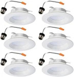 Halo RL460WH927PKBP -- Led White Ceiling Light Retrofit Trim 2700K (6 Pack). Fixed Price $35.99.