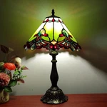Vintage Tiffany Style Green Baroque Stained Glass Table Lamp 3-WAY Decor Light. Fixed Price $209.99.
