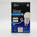 Ge Cync Reveal Smart Light Bulb, White, Bluetooth And Wi-fi Enabled. Fixed Price $10.99.