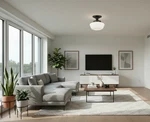 Minka Lavery Bronze Glass Dome Semi Flush Ceiling Light 60% Off FFW-1388. Fixed Price $75.00.