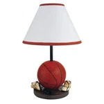 Basketball Themed Polyresin Able Lamp, 15IN H. Ore International 31604BA. Fixed Price $39.95.