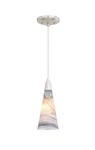 Vaxcel Milano 4.25" Mini Pendant, Marble Swirl Satin Nickel - P0410 New. Fixed Price $29.95.