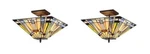 Chloe CH33293MS14-UF2 Tiffany-style Light Semi-flush Ceiling Fixture Pack. Fixed Price $262.59.