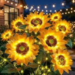 Solar Flowers Outdoor Waterproof: 3 Pack 9 Silk Sunflower Lights With 800M. Fixed Price $39.60.