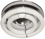 2 Fluorescent Circline 54W Watt Open Bulb Chrome Ceiling Vintage Light Fixtures. Fixed Price $139.00.