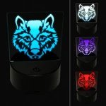 Wild Tribal Wolf Head 3D Illusion Led Night Light Sign Lamp. Fixed Price $19.99.