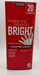Living Solutions 20 Clear W/ White Wire Mini Indoor Set 4FT. Fixed Price $7.99.