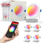 6" Led Smart Slim Recessed Pot Light, Wifi App & Voice Control, 120VAC, 13W, 100. Fixed Price $104.23.