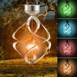 Solar Powered Wind Chimes Led Spiral Spinner Lamp Colour Changing Light. Fixed Price $16.98.
