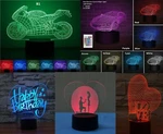 3D Night Light Led 7 Colors Illusion Usb Touch Bedroom Table Lamp Kid W/gift Box. Fixed Price $11.99.