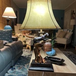 Sterling Table Lamp Featuring Black Panther On Tree Branch. 2 Way Light. Fixed Price $90.00.