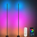 Corner Floor Lamp, 2 Pack Led With App/remote/button Control, Sma.... Fixed Price $132.40.