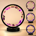 Quipzora Crystals Night Light Amethyst Table 4 X 8.7 Inches, Black. Fixed Price $33.96.
