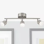 Hampton Bay 19 In. 3-LIGHT Brushed Steel Integrated Led Track Lighting Kit. Fixed Price $34.90.