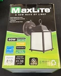 Maxlite ML4LE109SPLBK2 Outdoor Lantern Series- Led Integrated, New Box!. Fixed Price $24.99.