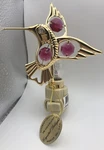 Mascot Delight 24K Gold Plated Hummingbird Night Red Crystals. Fixed Price $14.99.