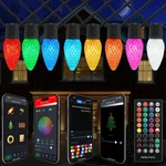 Smart C9 Christmas Outdoor Lights, 33FT 50 Led App Remote Control String Ligh.... Fixed Price $55.01.