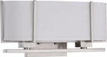 Nuvo Portia 2 Light Led Brushed Nickel Gray Fabric Shade Vanity Wall $195. Fixed Price $83.99.