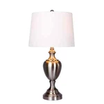 Fangio Lighting 30 In. Brushed Steel Urn With Pedestal Base Metal Table Lamp. Fixed Price $44.99.