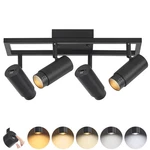 Aibisod Zoomable Led Track Lighting Kit 4-LIGHT Dimmable 5-COLOR Ceiling. Fixed Price $140.17.