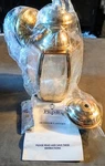 Vintage New 1991 "prime" Solid Brass Outdoor Wall Hexagon Glass Lantern Light. Fixed Price $35.99.