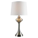 Kenroy Home Trumpet 28 In. Steel Indoor Table Lamp With White Shade. Fixed Price $89.00.