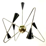 Modern Stilnovo Sputnik Chandelier 6 Light Polish Finish Ceiling Fixture. Fixed Price $367.20.