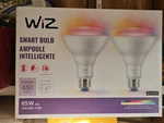 Smart Bulb 2-PACK Wiz 7.2 BR30 Wi-fi Led 16 Colors 65 Eq. New In Box. Fixed Price $20.00.