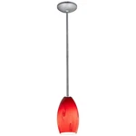 Access Merlot Glass Pendant, Rods, Steel/red 28011-1R-BS-RUSKY. Fixed Price $114.00.