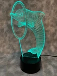 Led 3D Dolphin Illusion Night Light Lamp Usb 4-COLOR Static Rotating Glow. Fixed Price $14.99.