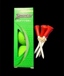 Srixon Soft Feel 3-PACK Balls Brite Green & Reusable Rubber Top Tees (2.75 ). Fixed Price $10.99.