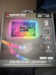 Monster Smart Lighting Hdmi Color Sync Led Strip For 85 Tvs Rgbic. Fixed Price $49.99.