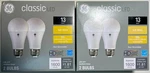 Ge Classic Led 100W Replacement A19 4 Light Bulbs Soft White E26 1600 Lumens. Fixed Price $19.99.
