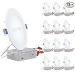 Torchstar 12-PACK 6 Inch Ultra-thin Led Recessed Lighting C-190 1/ Junction Box. Fixed Price $56.00.