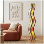 Eangee Wave 72" Multi-color Cocoa Leaves Giant Tower Floor Lamp. Fixed Price $578.00.