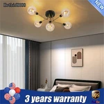 Stilnovo Style 5-LIGHT Chandelier Ceiling 85-240V Globe Fixture Downlight Amber. Fixed Price $57.29.