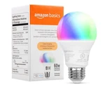 Amazon Basics Smart A19 Led Light Bulb, Color Changing, 2.4 Ghz Wi-fi, 60W. Fixed Price $12.99.