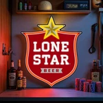 16"X15" Lone Star Beer Shield Led Neon Sign With Dimmer Usb Powered Light Lamp. Fixed Price $49.99.