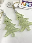 Nwt Set Of 2 Lori Siebert Silvestri Glass Fusion Christmas Tree Green Silver. Fixed Price $19.99.