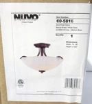 Satco Nuvo 60-5816 2 Light Semi Flush Fixture With White Glass. Fixed Price $59.96.