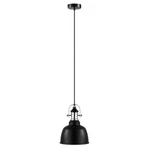 Eglo Gilwell 1-LIGHT Matte Black And Chrome Pendant W/ Metal Shade. Fixed Price $25.78.
