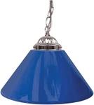 Trademark Gameroom Blue Single Shade Lamp, 14" (silver Hardware). Fixed Price $56.42.