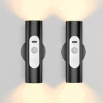 Wobsion Motion Sensor Wall Lights Indoor, 2-PACK 1.18*4.37IN, Black. Fixed Price $36.40.