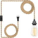 Hemp Rope Hang Lamp,industrial Light Set-us Plug,pendant Cord. Fixed Price $22.84.