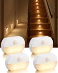 4 Pack Battery Motion Sensor Stair Lights, Indoor Closet Light, Wireless Stic.... Fixed Price $19.96.