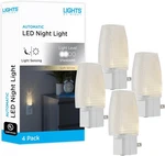 Lights By Night Led Light, Plug-in, Dusk To 4 Pack, Clear Ribbed Shade. Fixed Price $14.90.
