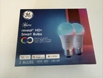 Ge Cync Reveal Hd+ Smart Bulbs, 2 Pack Led A19. Fixed Price $15.00.