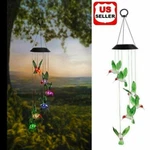 Color-changing Led Solar Powered Hummingbird Wind Chime Lights Yard Garden Decor. Fixed Price $10.75.