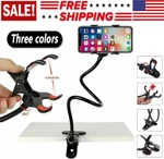 Universal Lazy Mobile Phone Gooseneck Stand Holder Flexible Bed Desk Table Clip. Fixed Price $6.99.