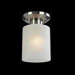 Z-lite Cobalt Light Flush Mount, Brushed Nickel, White Linen 152F-1. Fixed Price $54.99.